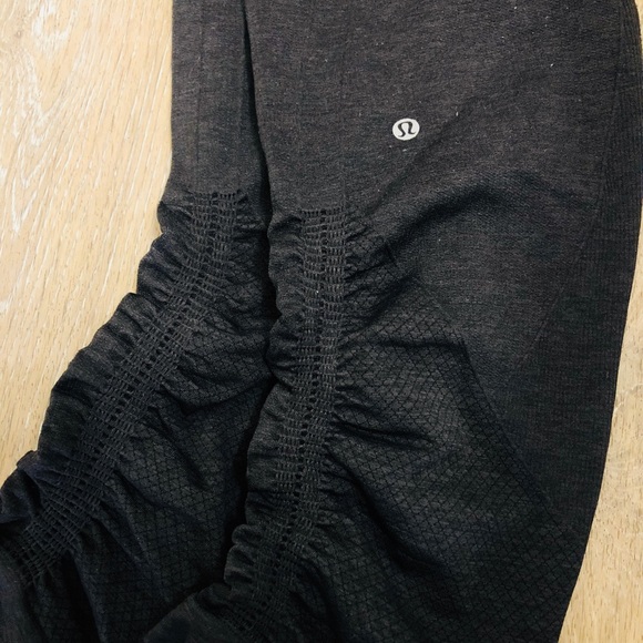 lululemon athletica Pants - Lulu Lemon Cropped Leggings with Ruching Detail